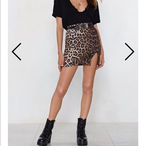 NWT Leopard print mini skirt
